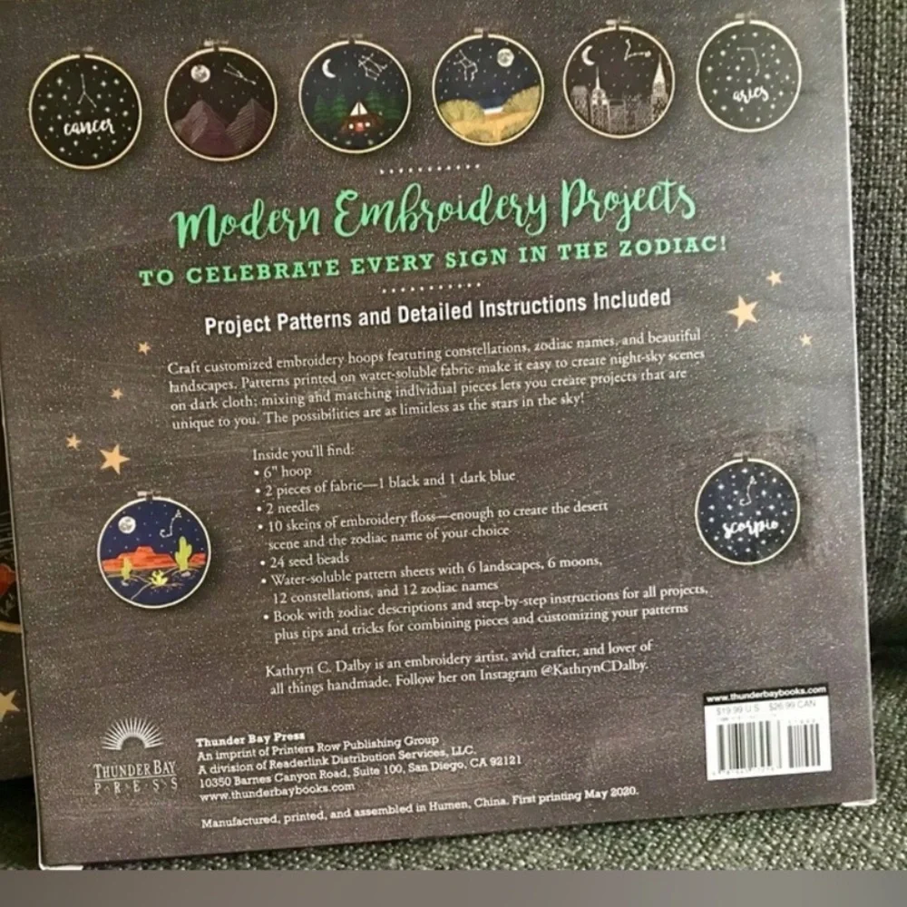NEW Star Signs Embroidery Kit Set Astrology Gift Holiday NIB Crafting Crochet